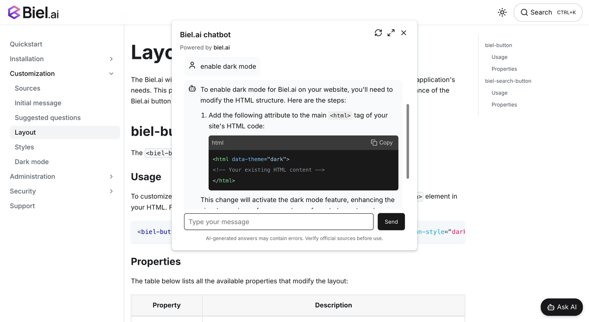Chatbot Widget Demo