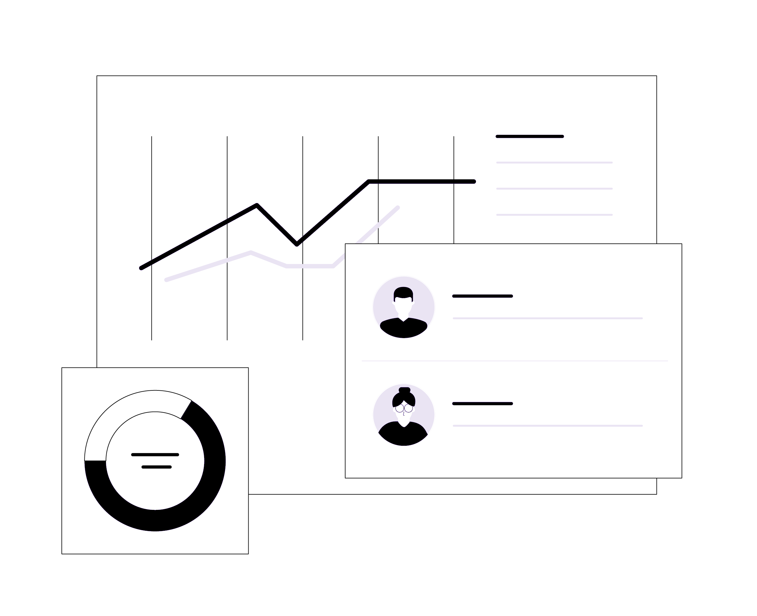 Analytics dashboard with metrics