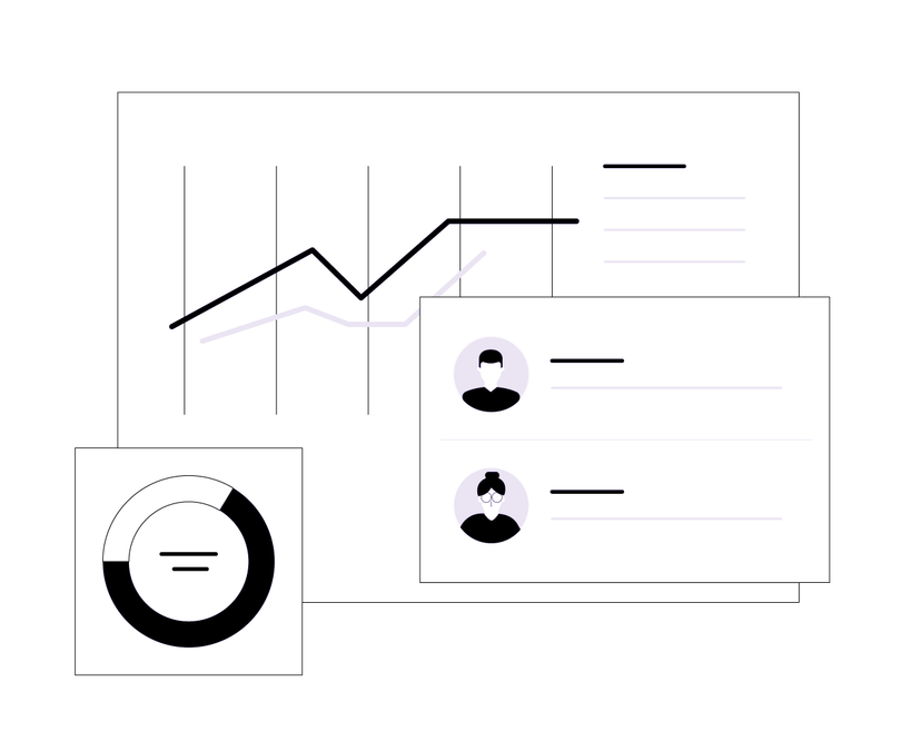 Analytics dashboard with metrics